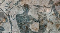 Mosaico romano di Santa Elisabetta - Ingresso Facolt&agrave; di Scienze Mat.